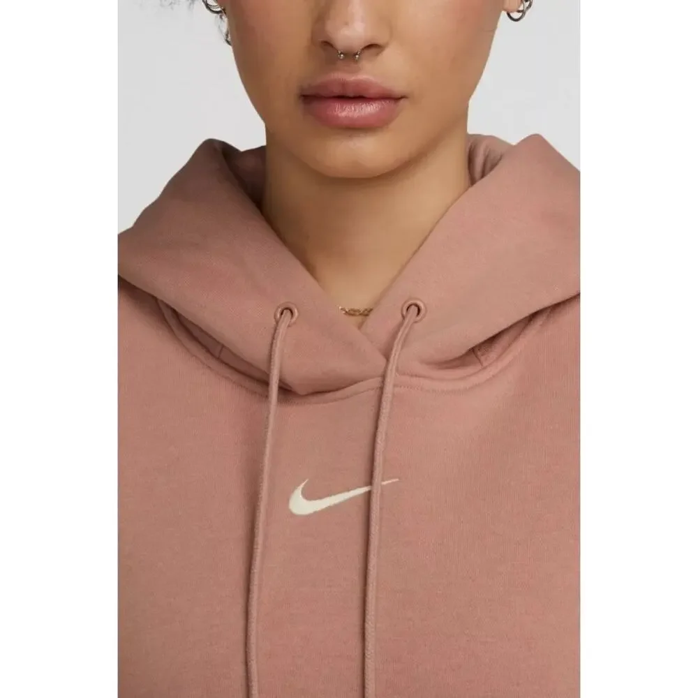 Nike Sportswear Phoenix Fleece Oversized Hoodie Sweatshirt Rose Blush Women XL